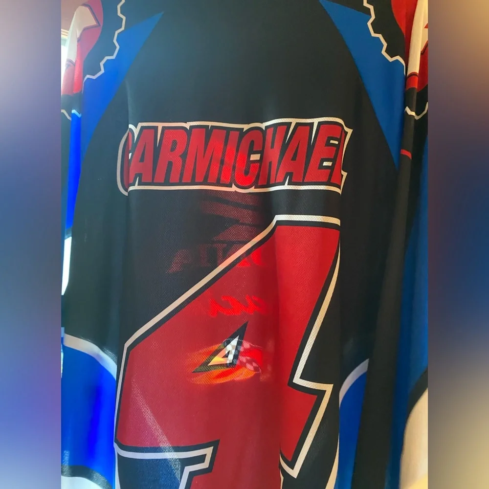 VTG RARE HONDA RIDE RED RACING #4 RICKY CARMICHAEL MOTOCROSS JERSEY SIZE 2XL - Picture 4 of 5